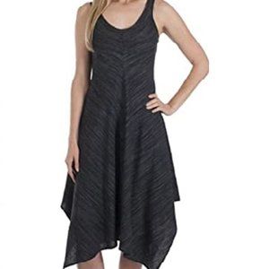 Fever Linen Blend Hanky Hem Sundress Charcoal